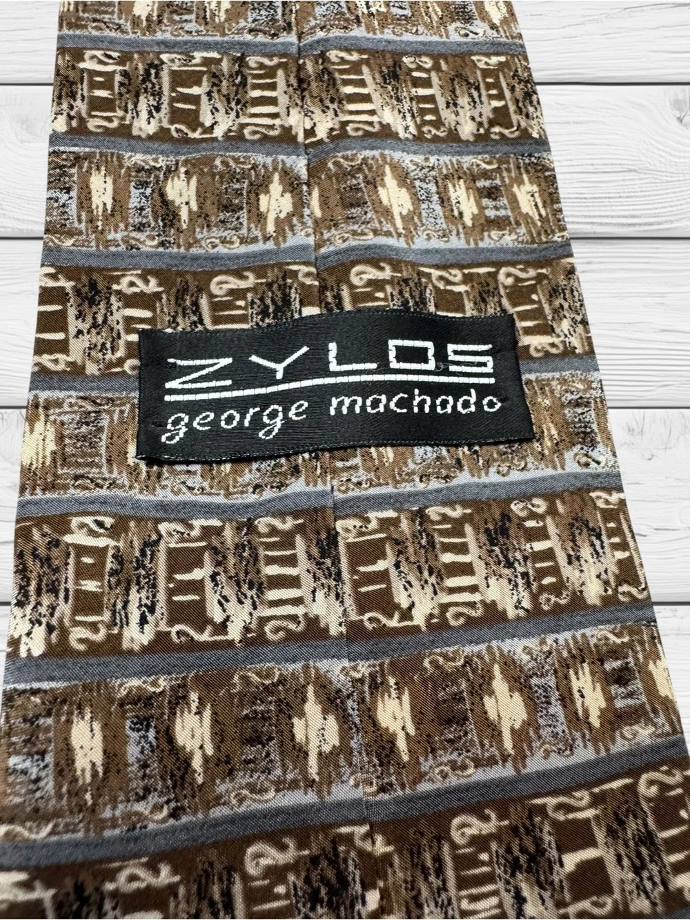 Vintage Zylos George Machado 100% Silk Tie